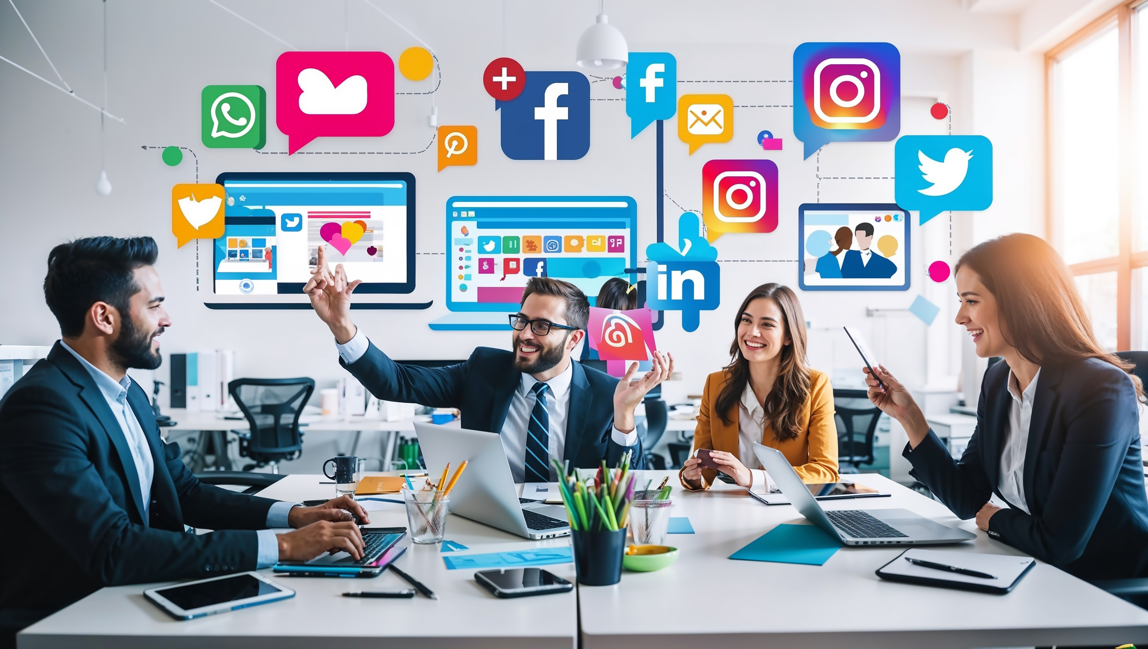 Colart team working on digital marketing strategy